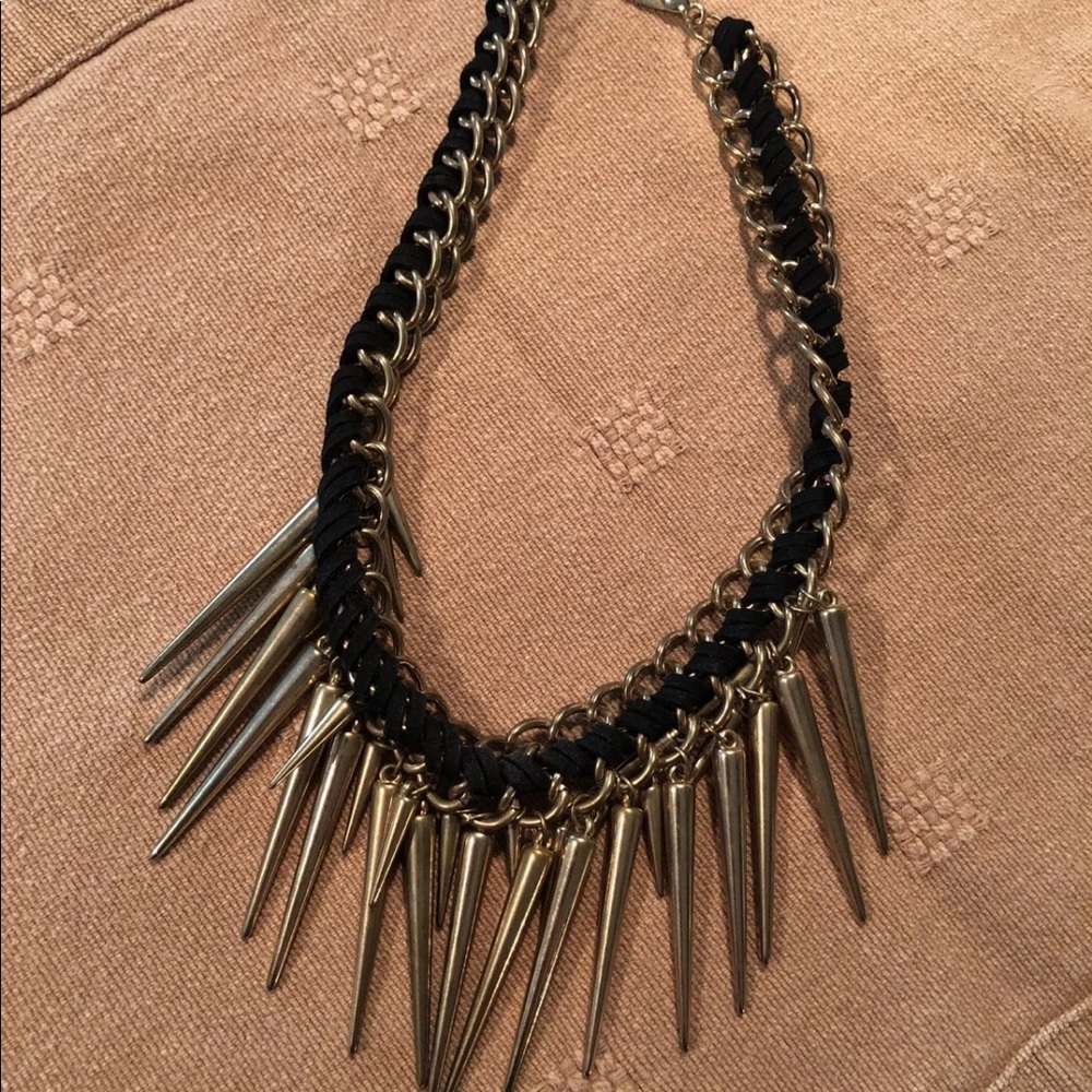Black & Gold Braided Aldo Necklace